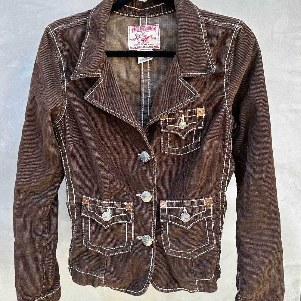 True Religion Jackie Big T Corduroy Jacket  Size L